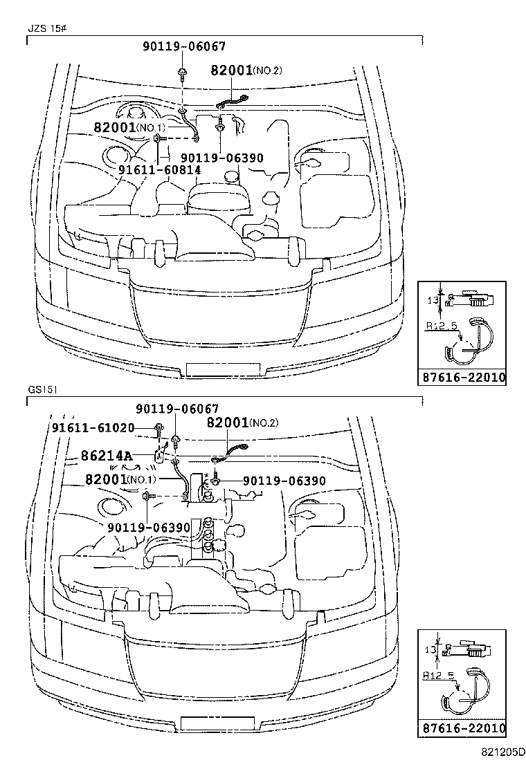 82124-30170 WIRE, ENGINE, NO.4 product image