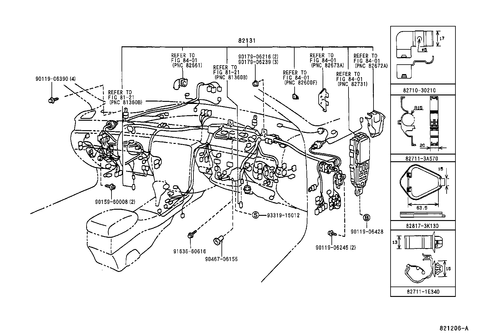 82122-30510 WIRE, ENGINE, NO.2 product image