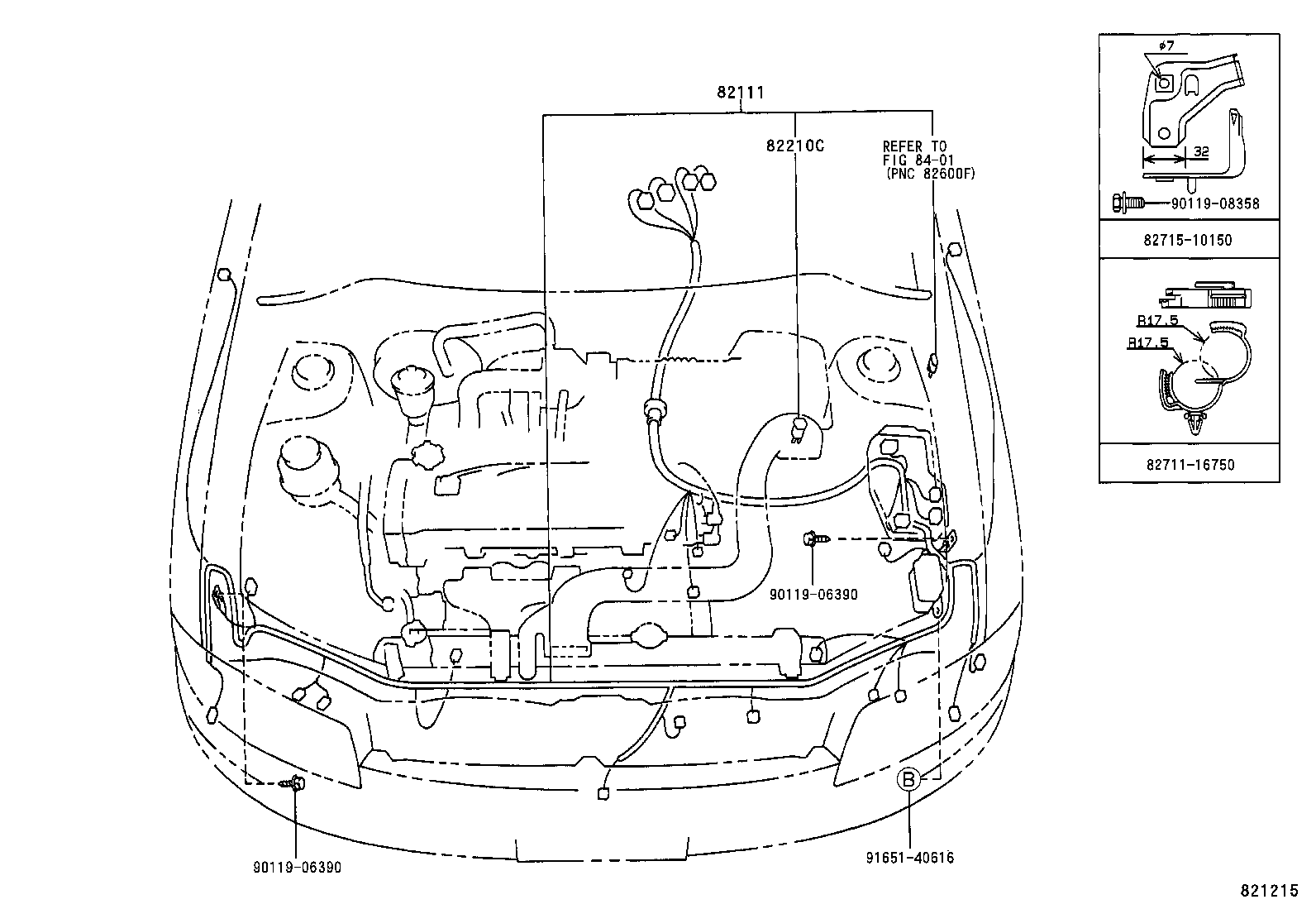 82151-10400 WIRE, FRONT DOOR, RH product image