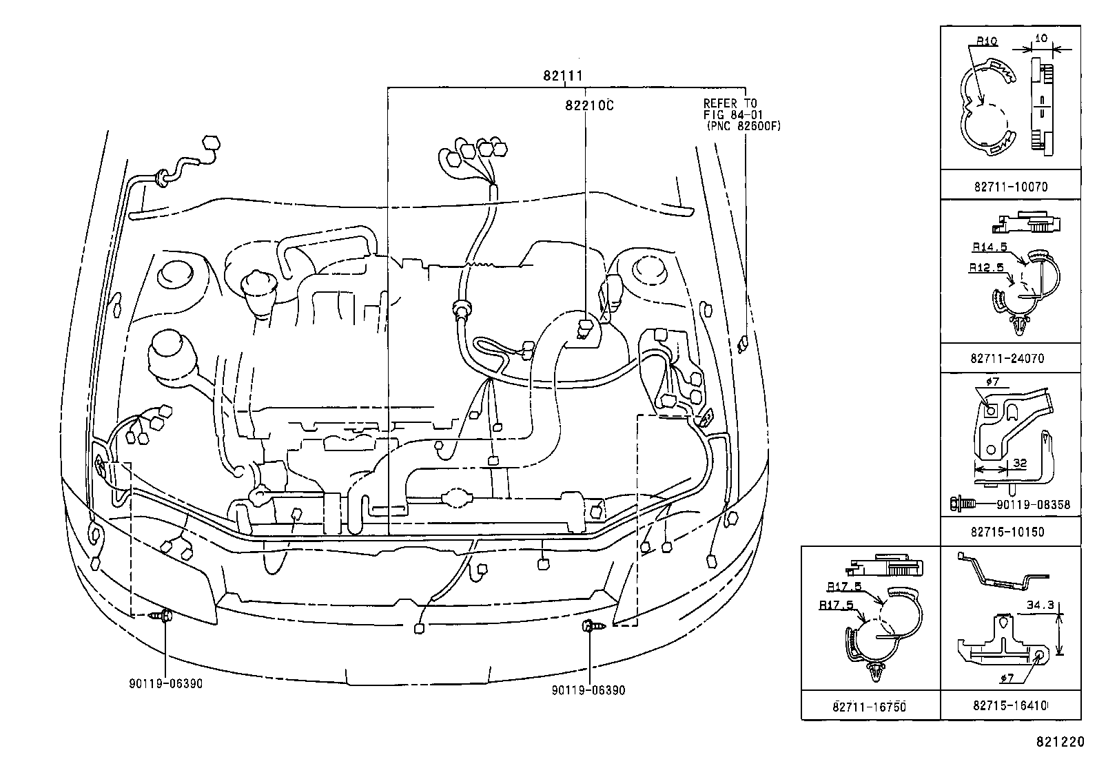 82121-1C360 WIRE, ENGINE product image