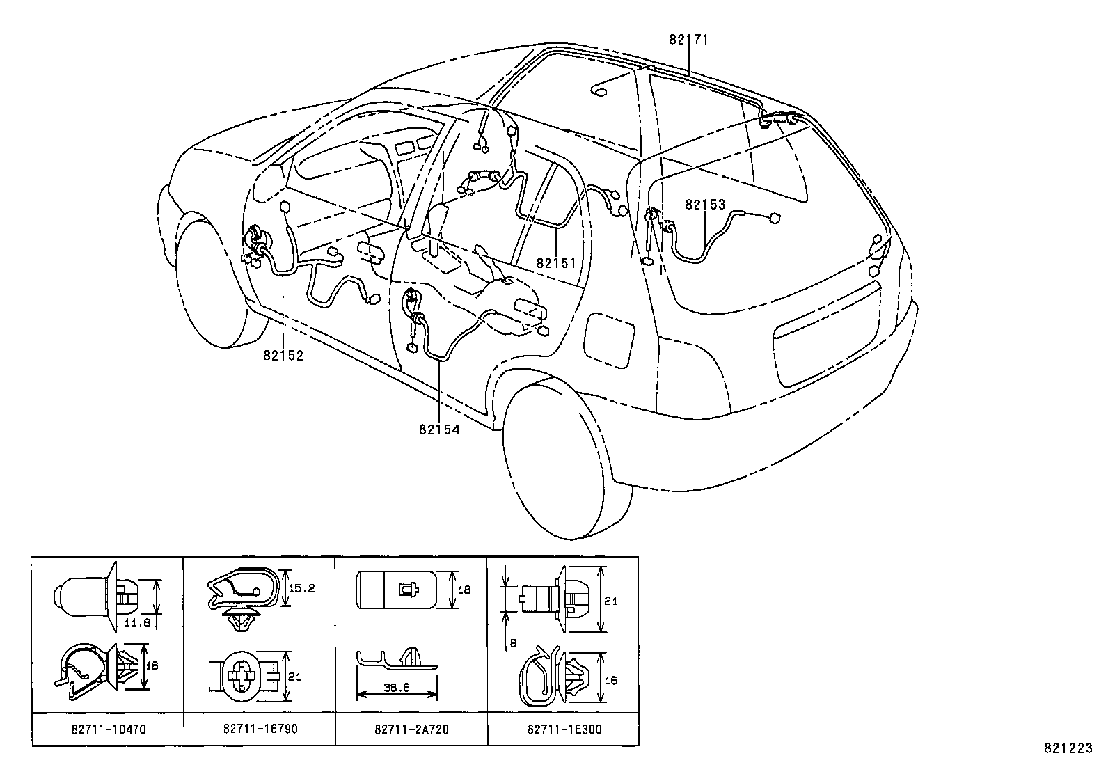 82121-1C360 WIRE, ENGINE product image