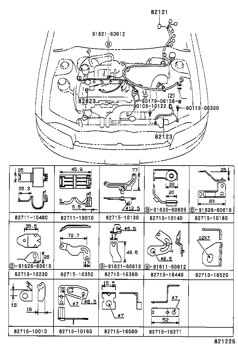 82111-1C080 WIRE, ENGINE ROOM MAIN product image