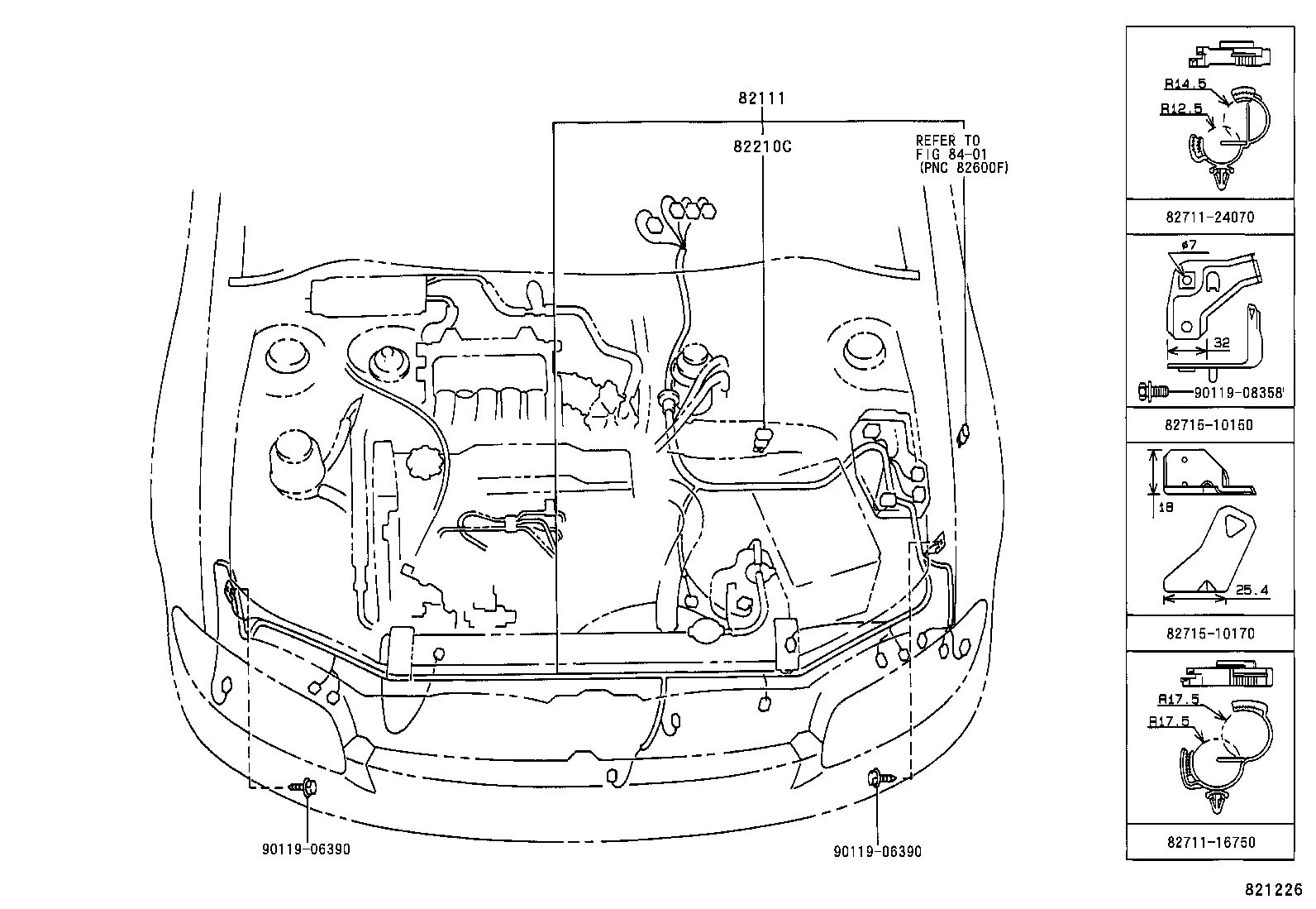 82111-1C080 WIRE, ENGINE ROOM MAIN product image