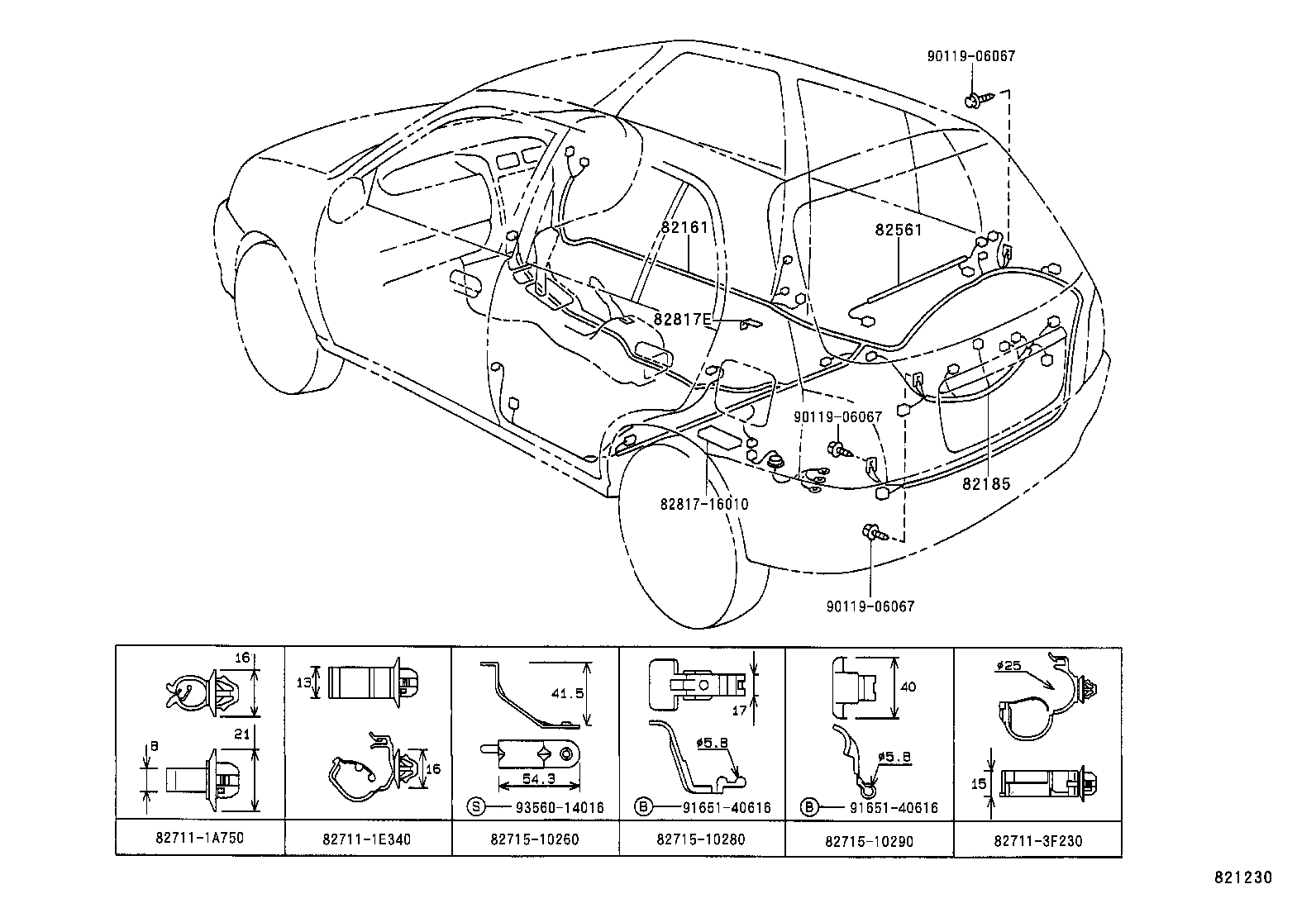 82111-1C080 WIRE, ENGINE ROOM MAIN product image
