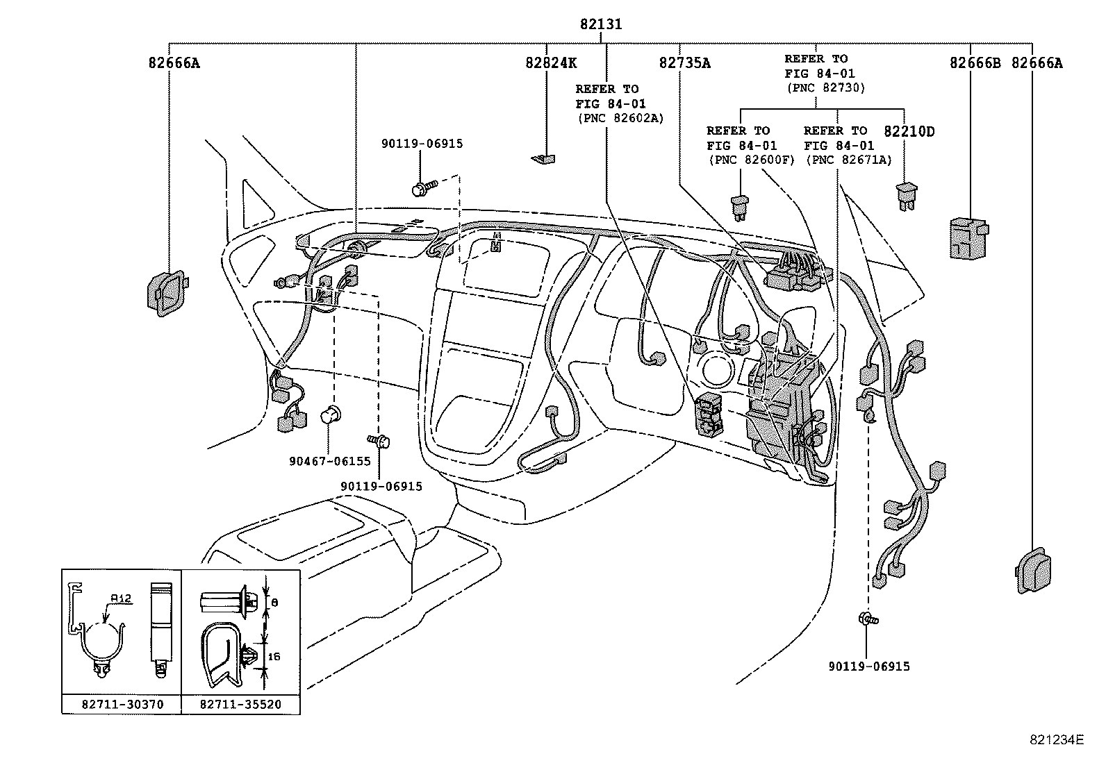 82154-48010 WIRE, REAR DOOR, NO.2 product image