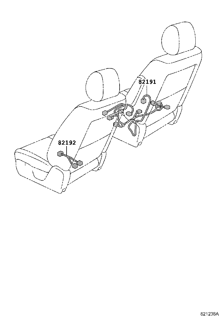 82154-48010 WIRE, REAR DOOR, NO.2 product image