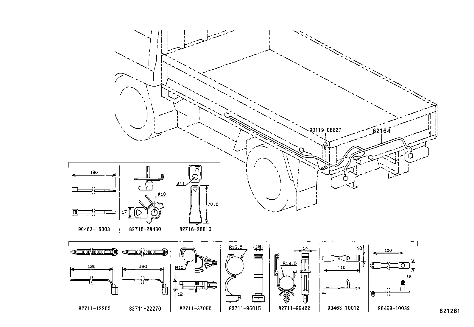 82151-37160 WIRE, FRONT DOOR, RH product image