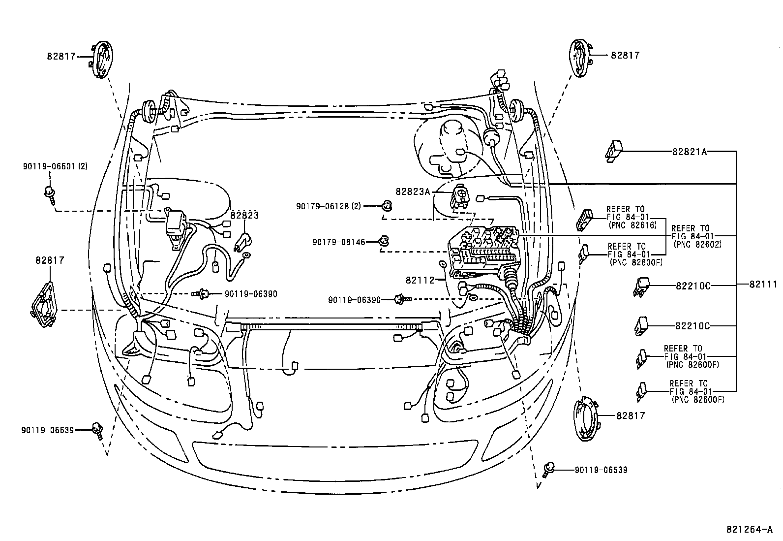 Toyota 82133-14020 WIRE, COWL, NO.3
