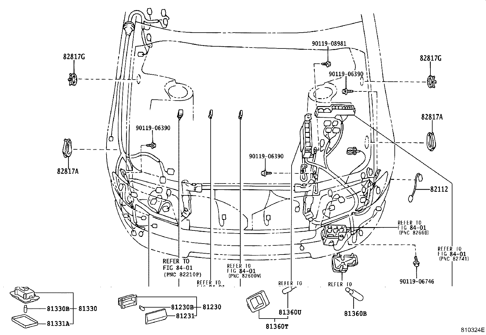 Toyota 82152-50201 WIRE, FRONT DOOR, LH