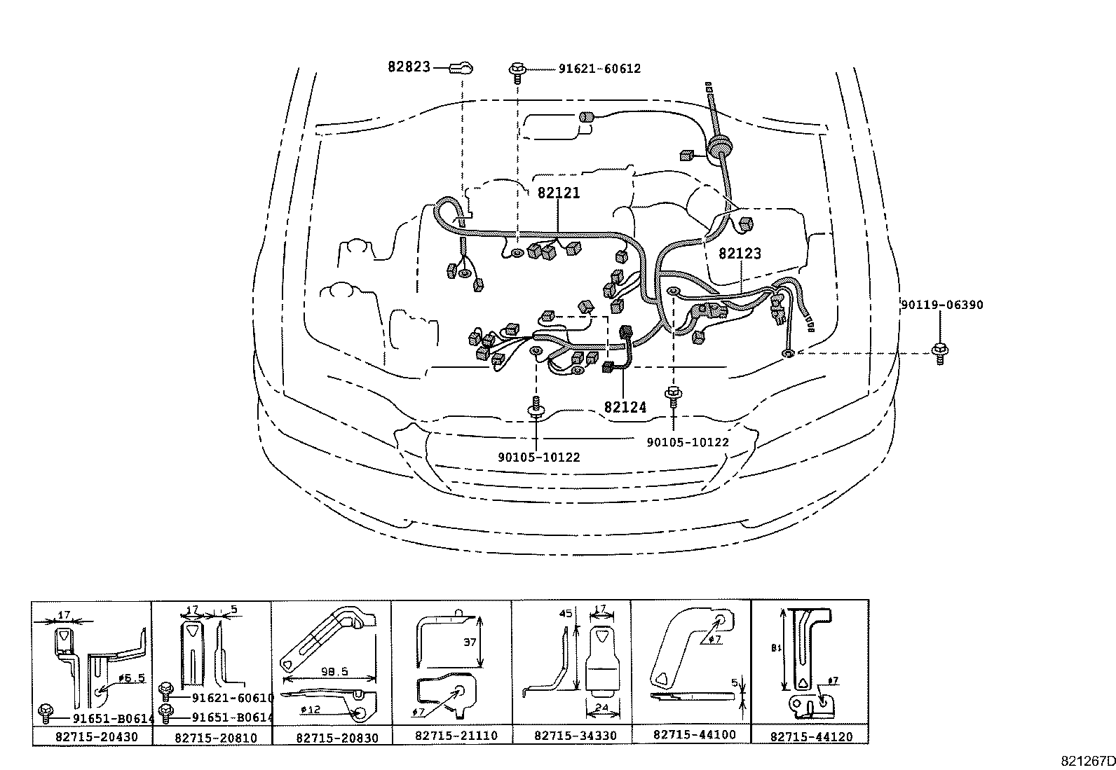 82817-2D320 PROTECTOR, WIRING HARNESS, NO.2 product image