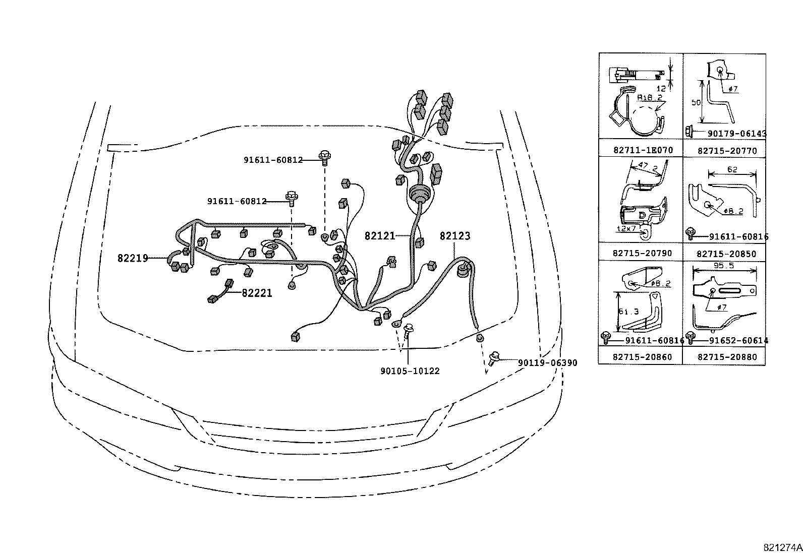 82817-2D320 PROTECTOR, WIRING HARNESS, NO.2 product image