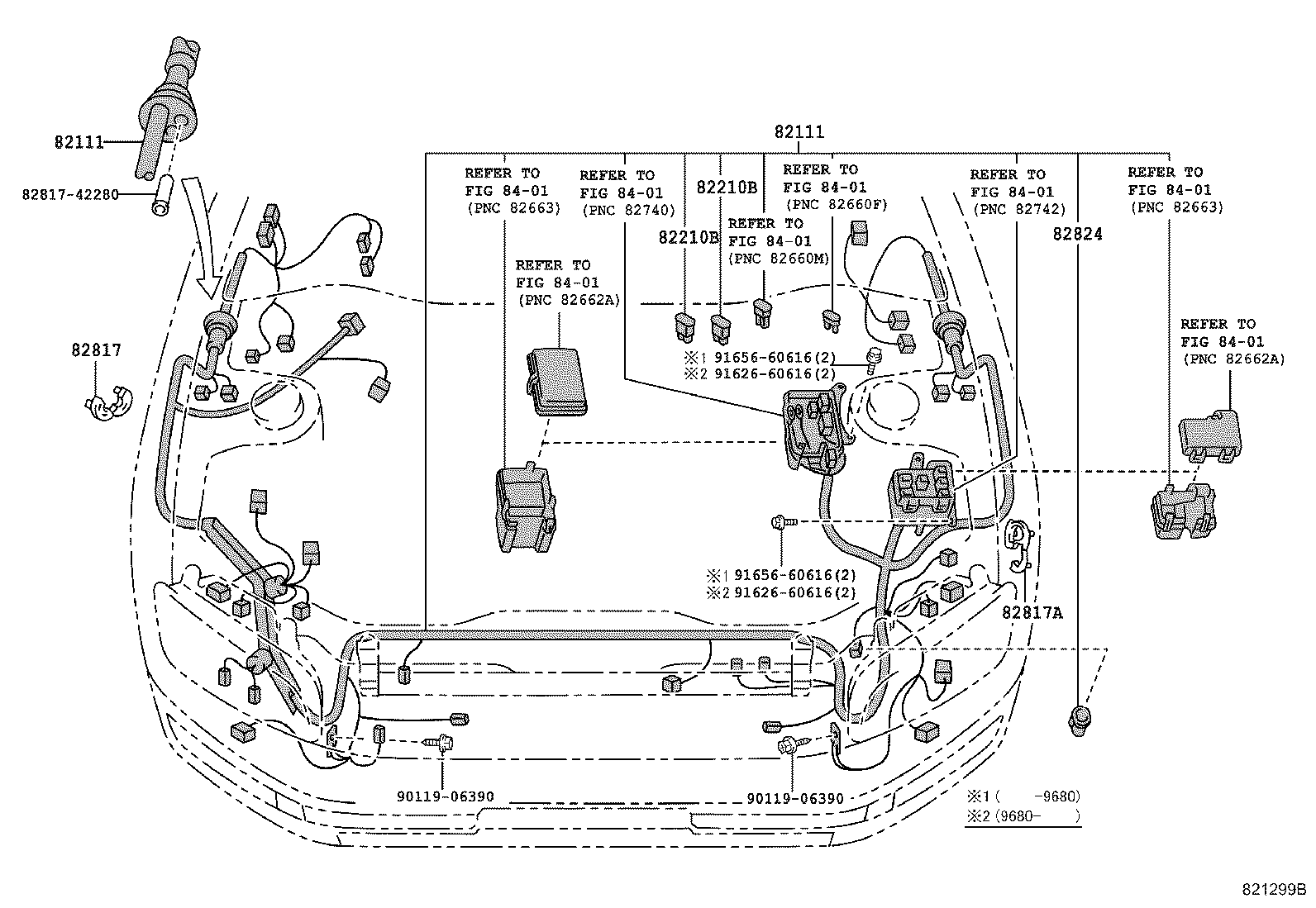 82152-42230 WIRE, FRONT DOOR, LH product image