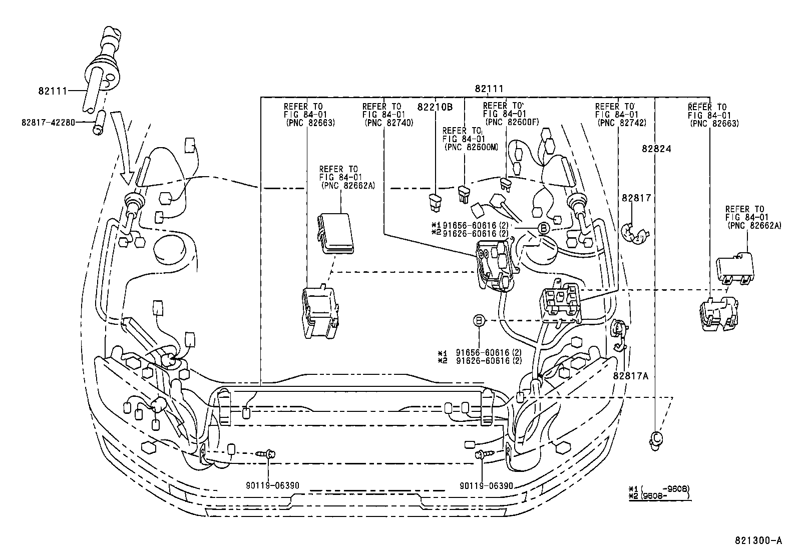 Toyota 82152-42100 WIRE, FRONT DOOR, LH