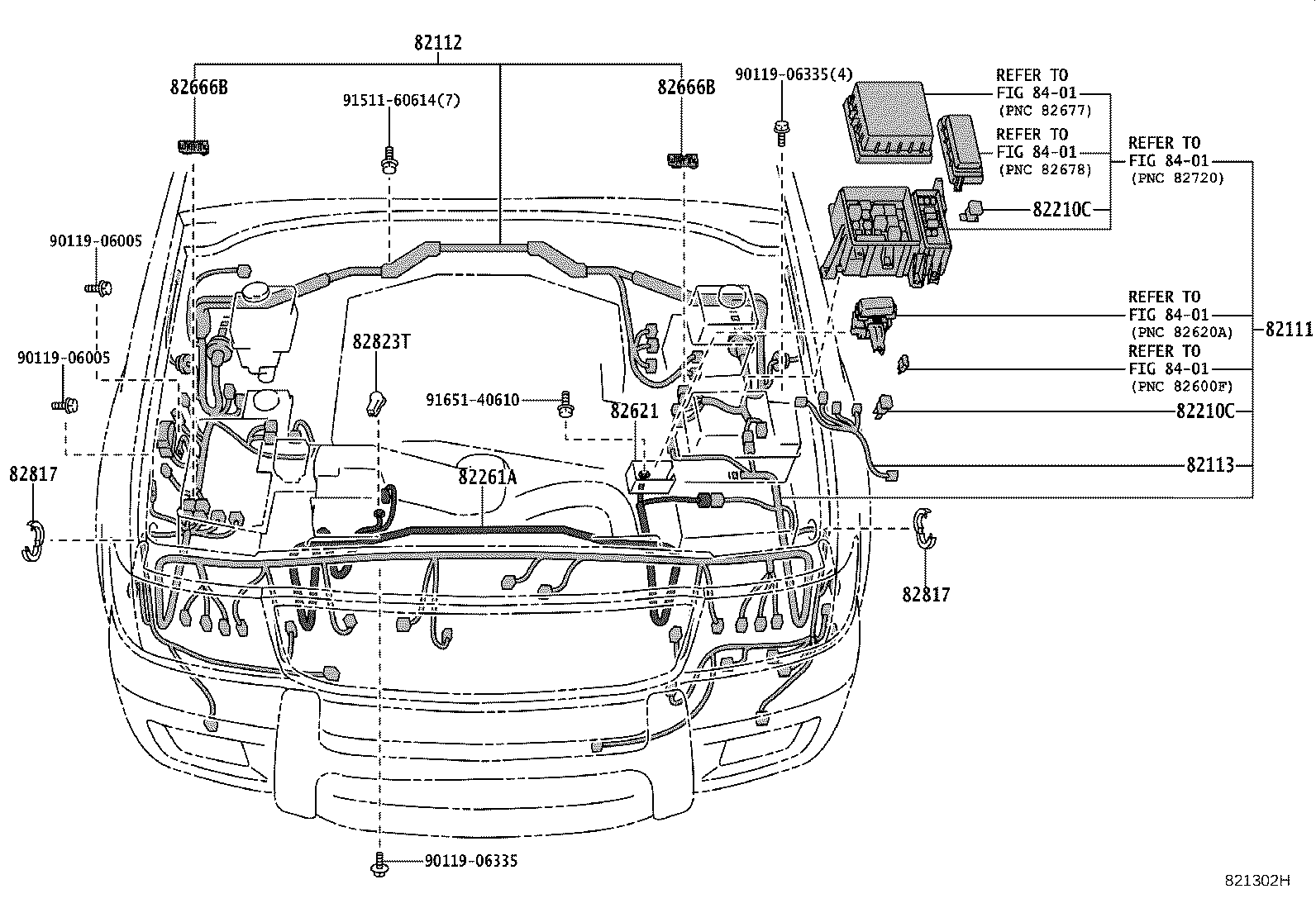 82142-60120 WIRE, INSTRUMENT PANEL, NO.2 product image