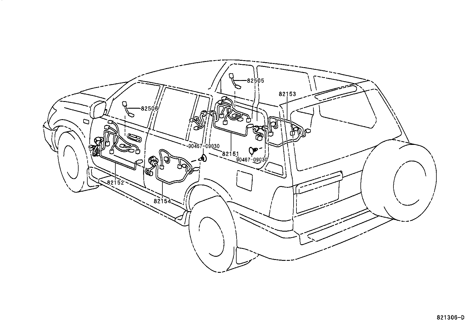 82025-60010 WIRING SUB-ASSY, FRONT SIDE product image