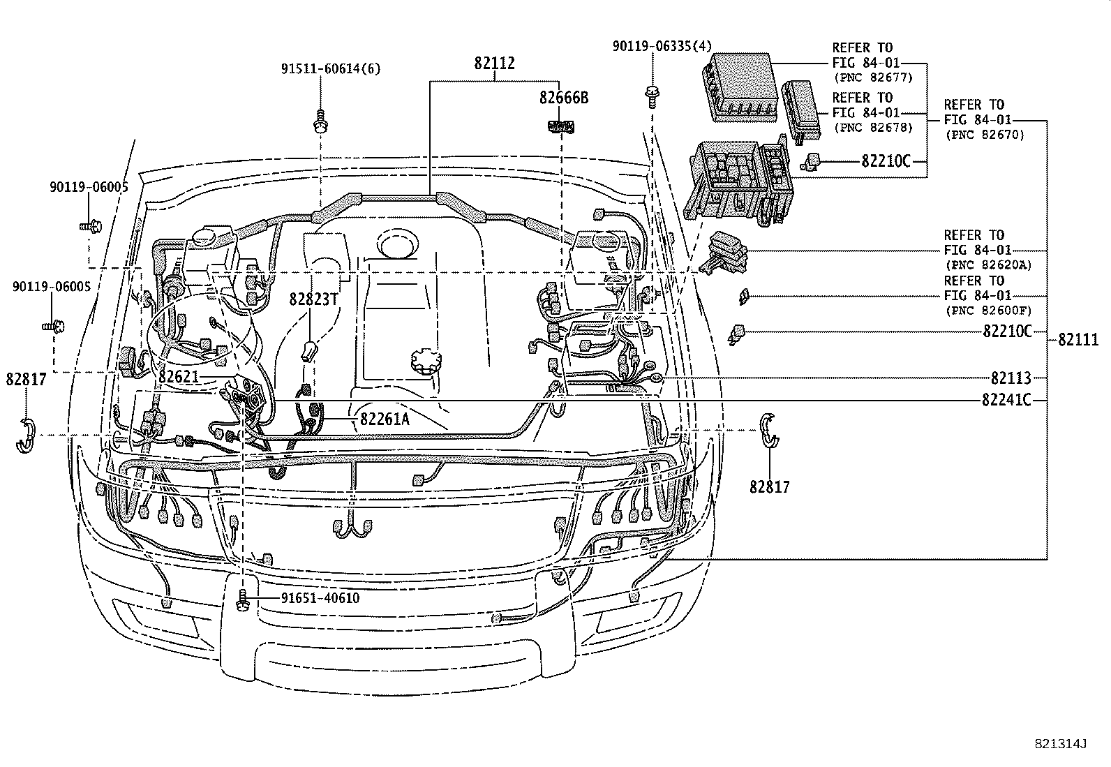 82142-60120 WIRE, INSTRUMENT PANEL, NO.2 product image