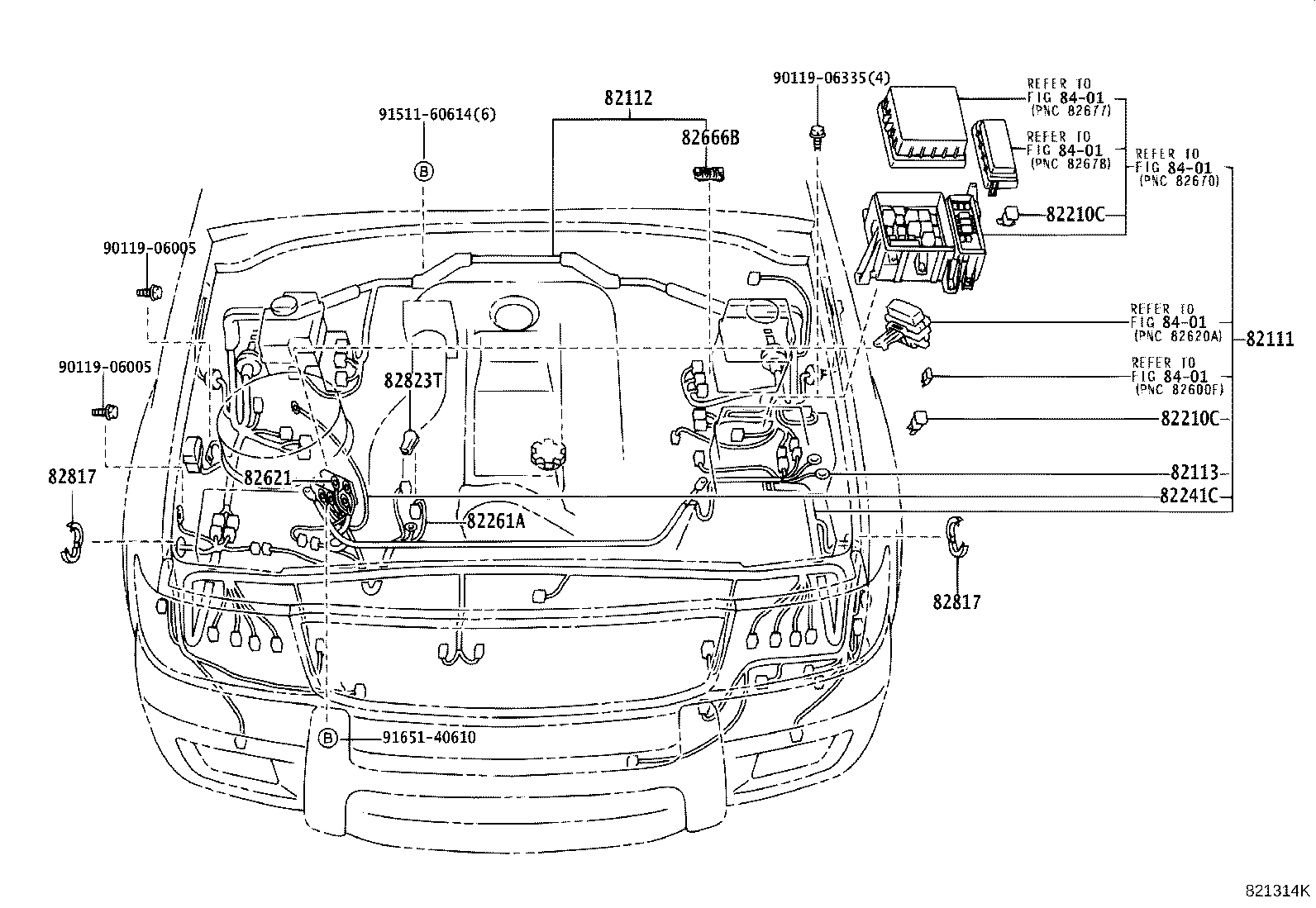 82122-60370 WIRE, ENGINE, NO.2 product image