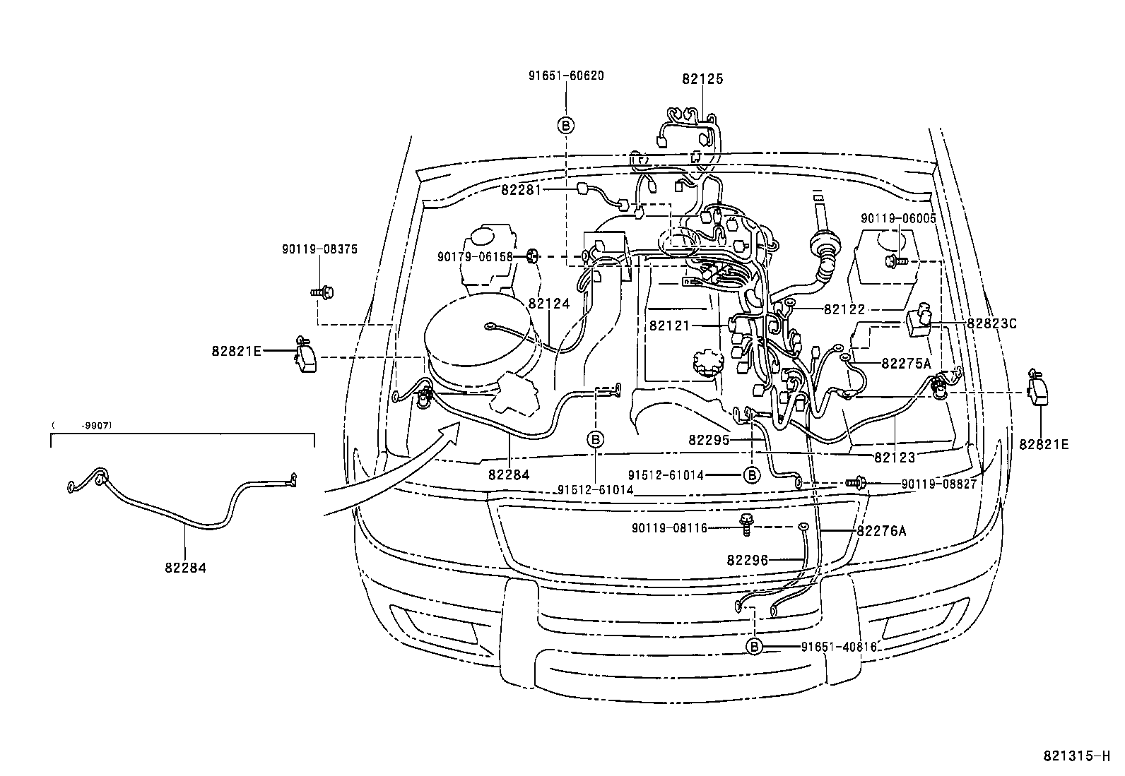 82122-60370 WIRE, ENGINE, NO.2 product image