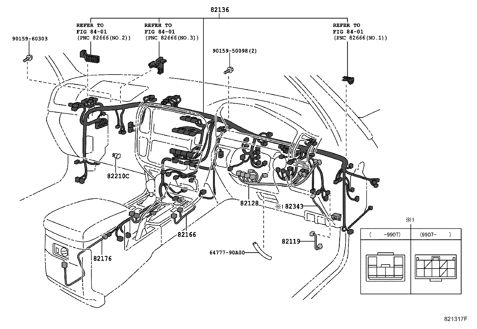82142-60120 WIRE, INSTRUMENT PANEL, NO.2 product image