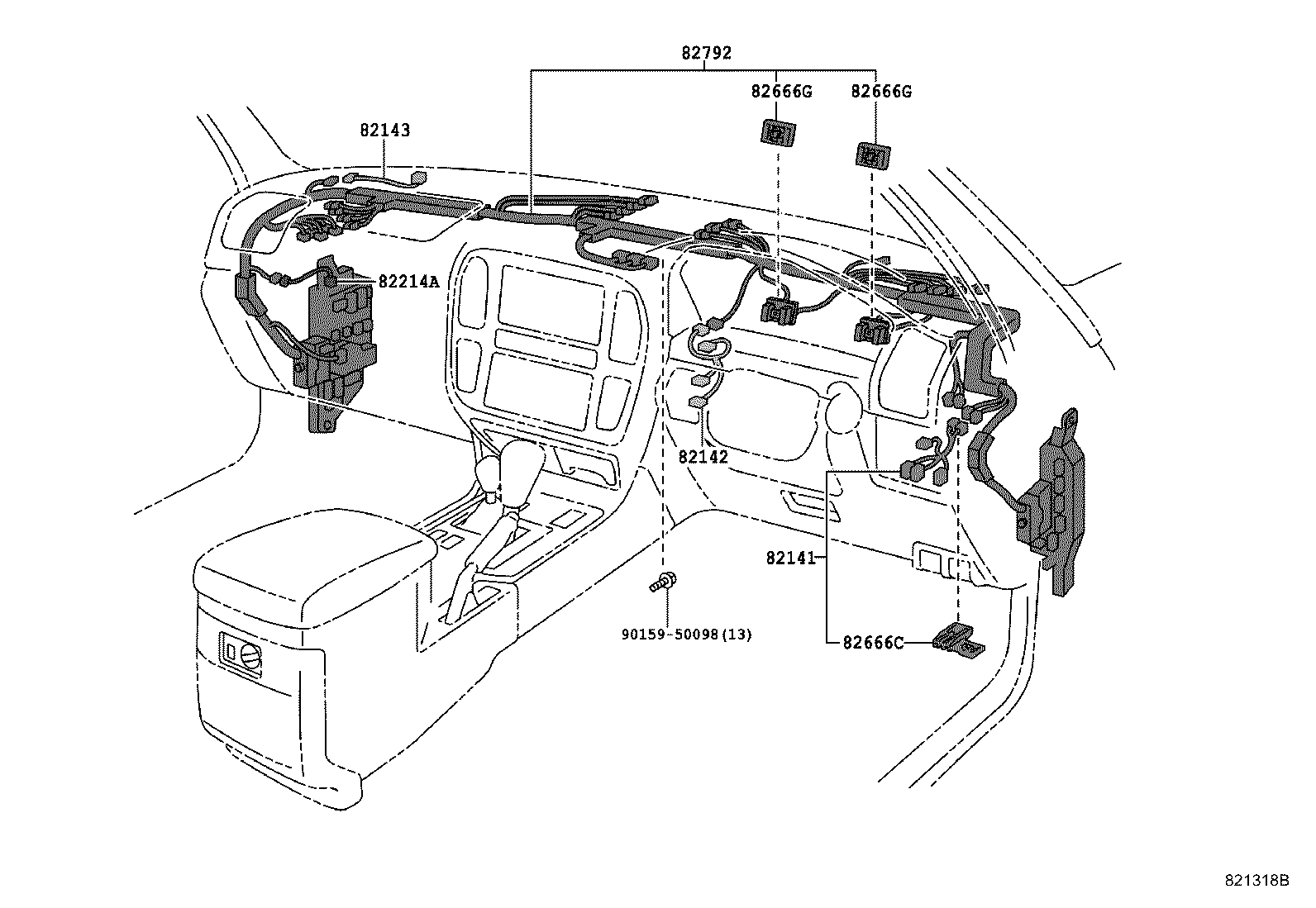 82142-60120 WIRE, INSTRUMENT PANEL, NO.2 product image
