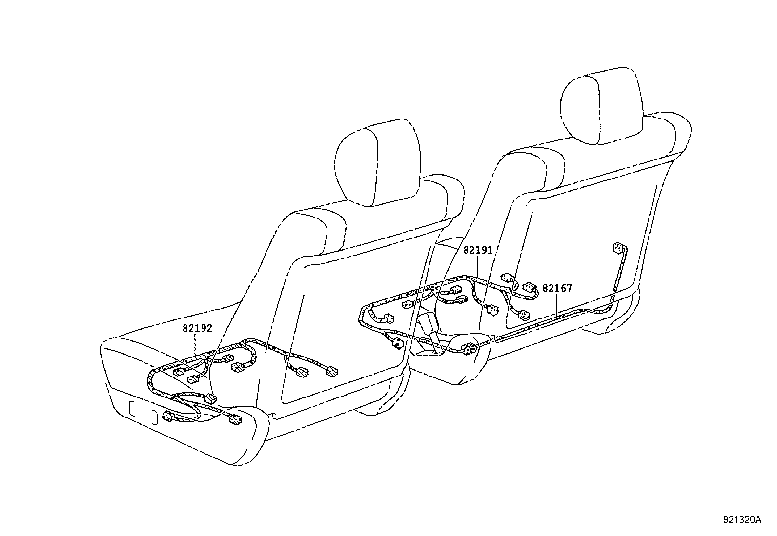 82142-60120 WIRE, INSTRUMENT PANEL, NO.2 product image