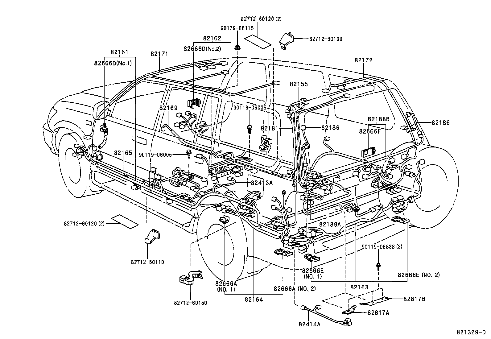 82025-60010 WIRING SUB-ASSY, FRONT SIDE product image