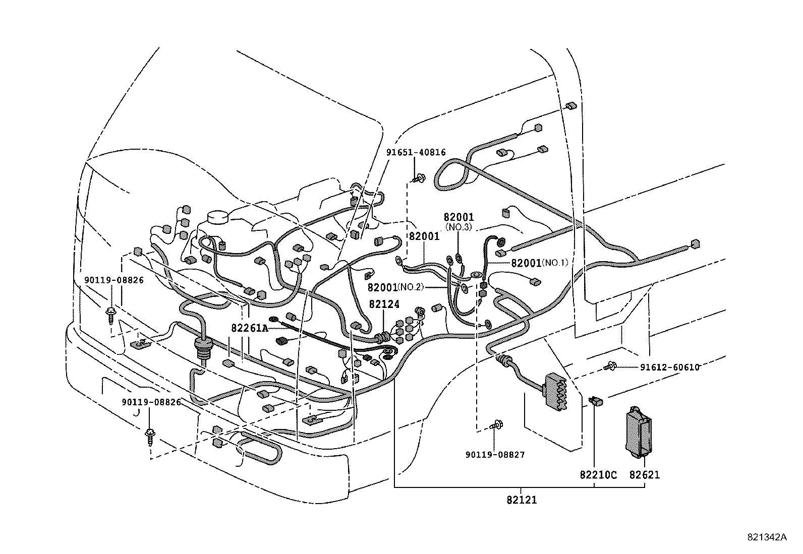 82050-89109 WIRE, ENGINE product image