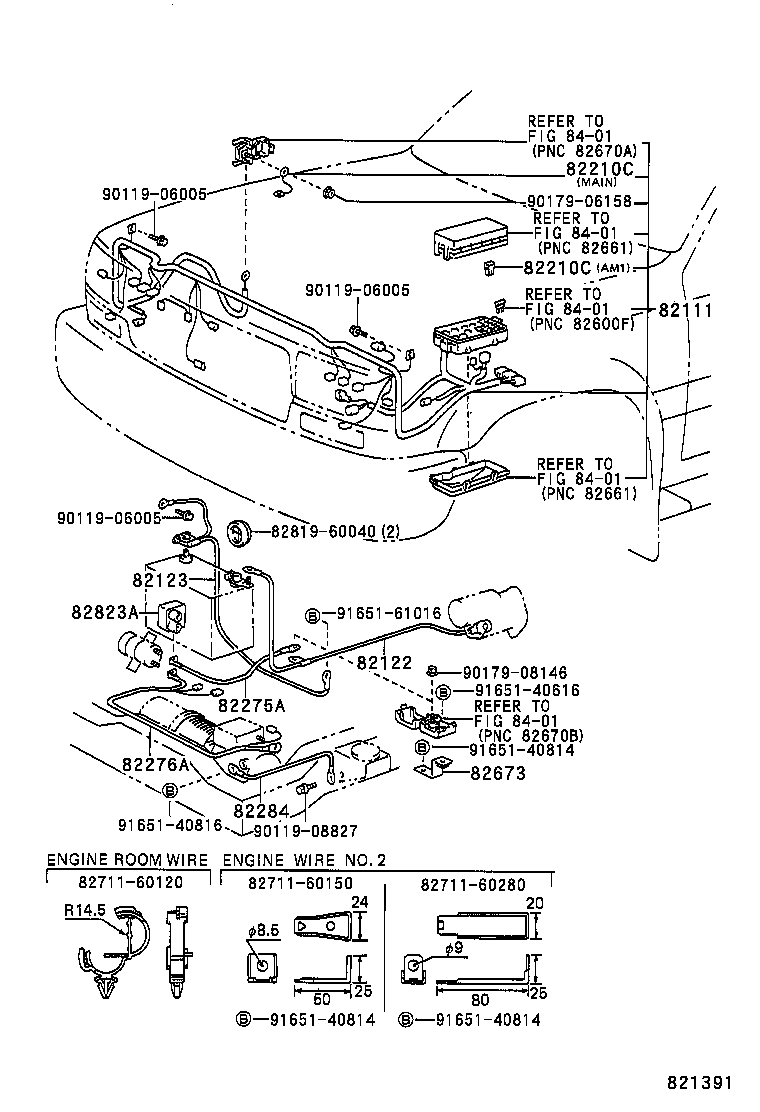 82122-60030 WIRE, ENGINE, NO.2 product image