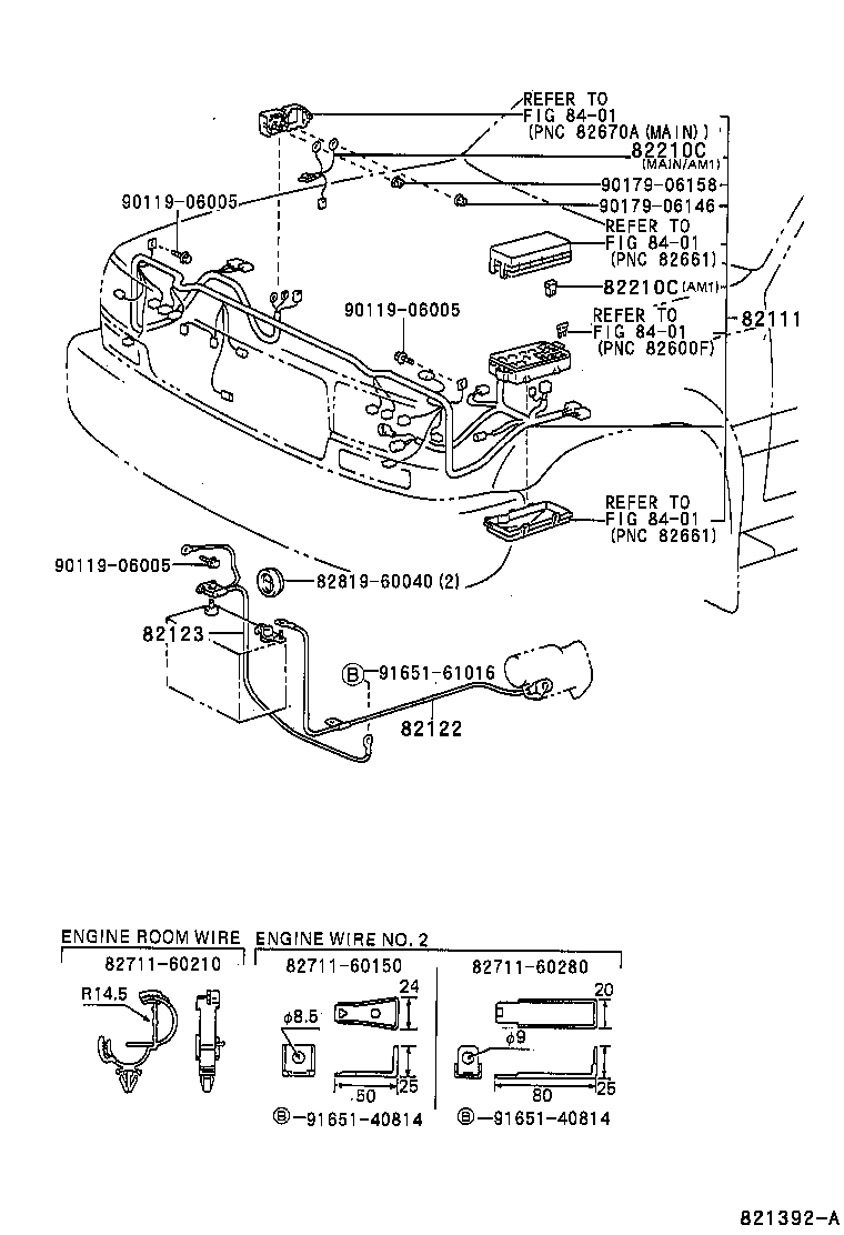 82122-60030 WIRE, ENGINE, NO.2 product image