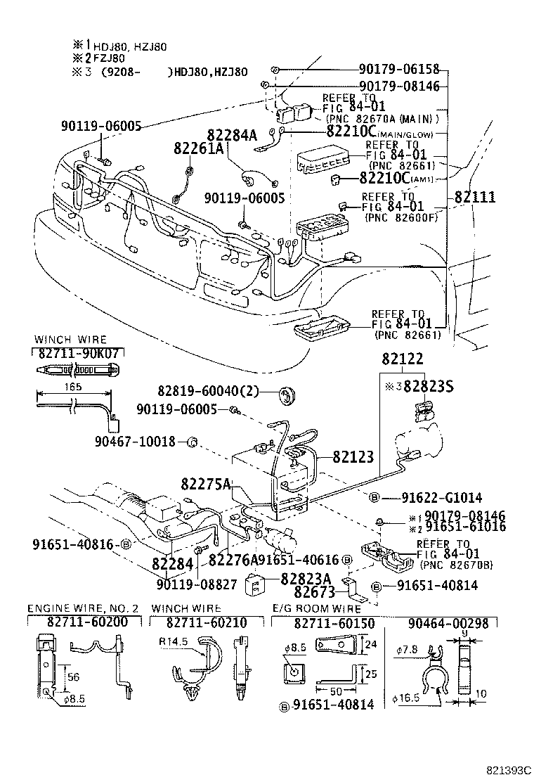 82122-60030 WIRE, ENGINE, NO.2 product image