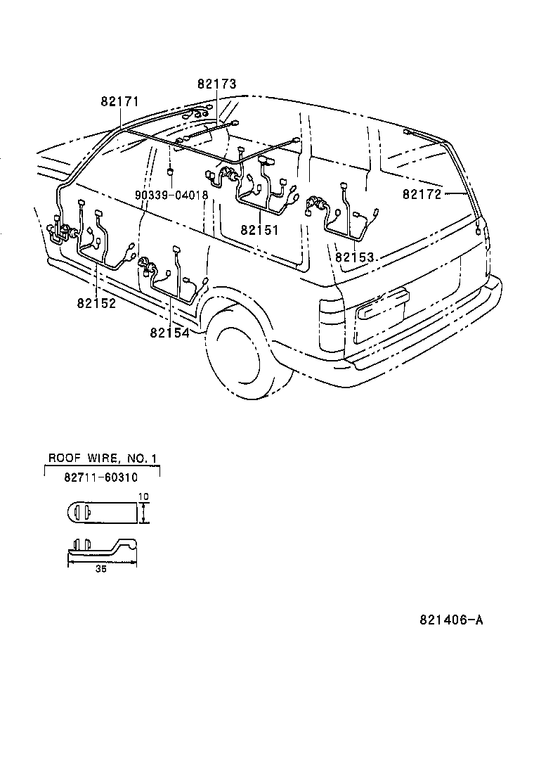 82122-60030 WIRE, ENGINE, NO.2 product image
