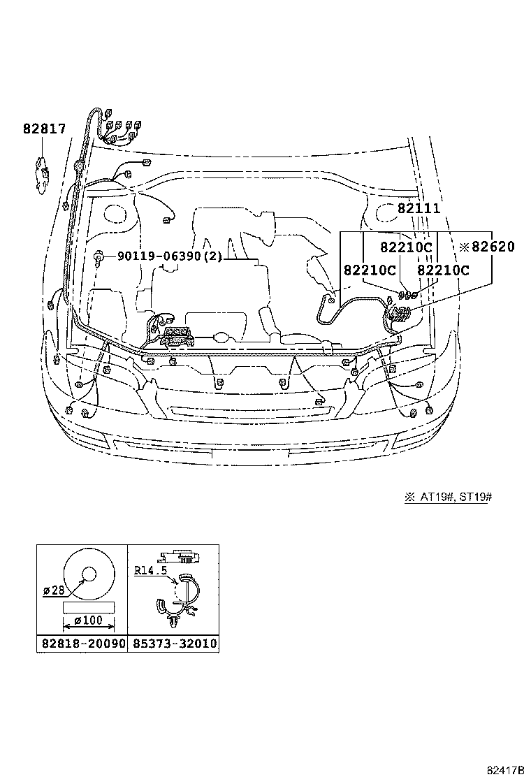 82151-21010 WIRE, FRONT DOOR, RH product image