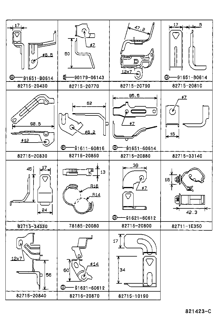 82151-21010 WIRE, FRONT DOOR, RH product image