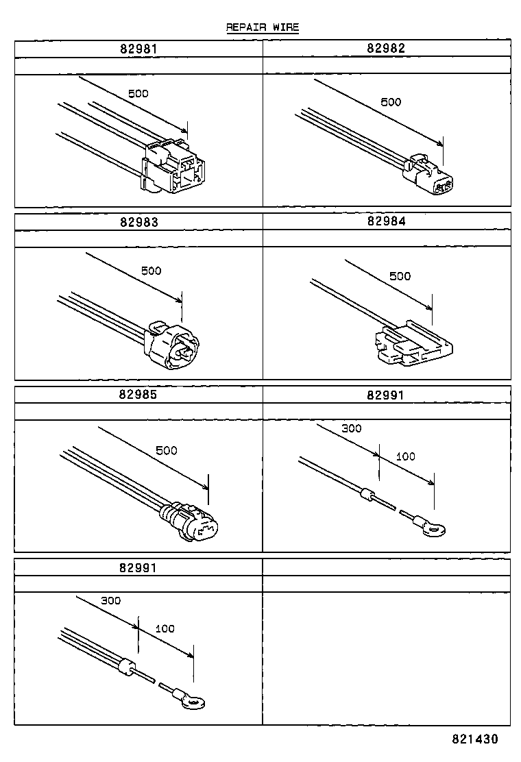 82151-21010 WIRE, FRONT DOOR, RH product image