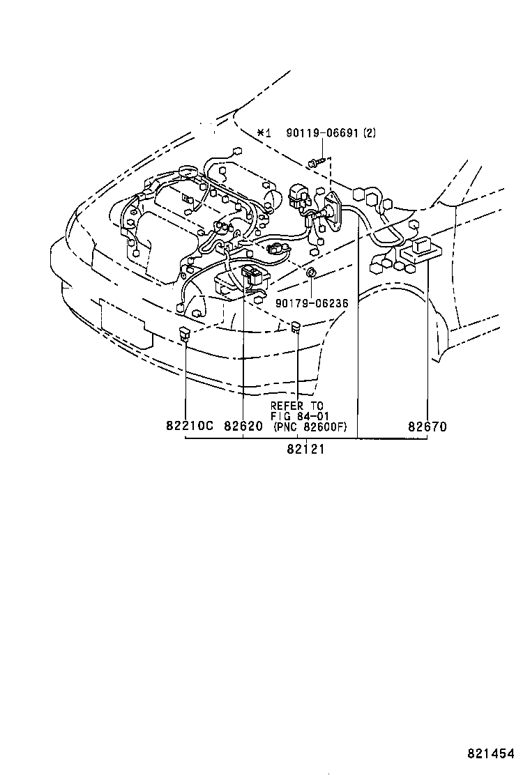 82185-21060 WIRE, BACK DOOR, NO.2 product image