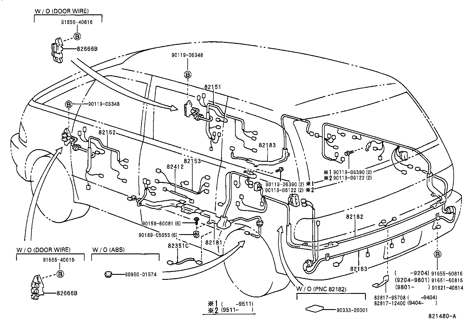 82122-28071 WIRE, ENGINE, NO.2 product image