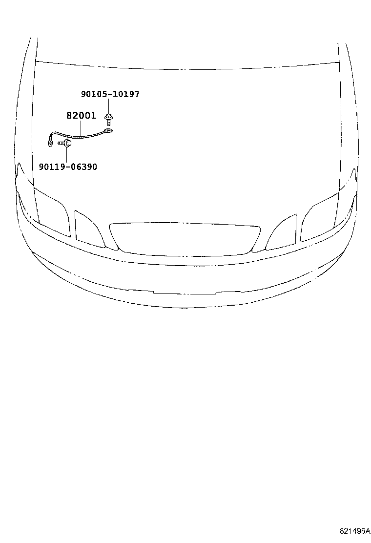 82154-44090 WIRE, REAR DOOR, NO.2 product image