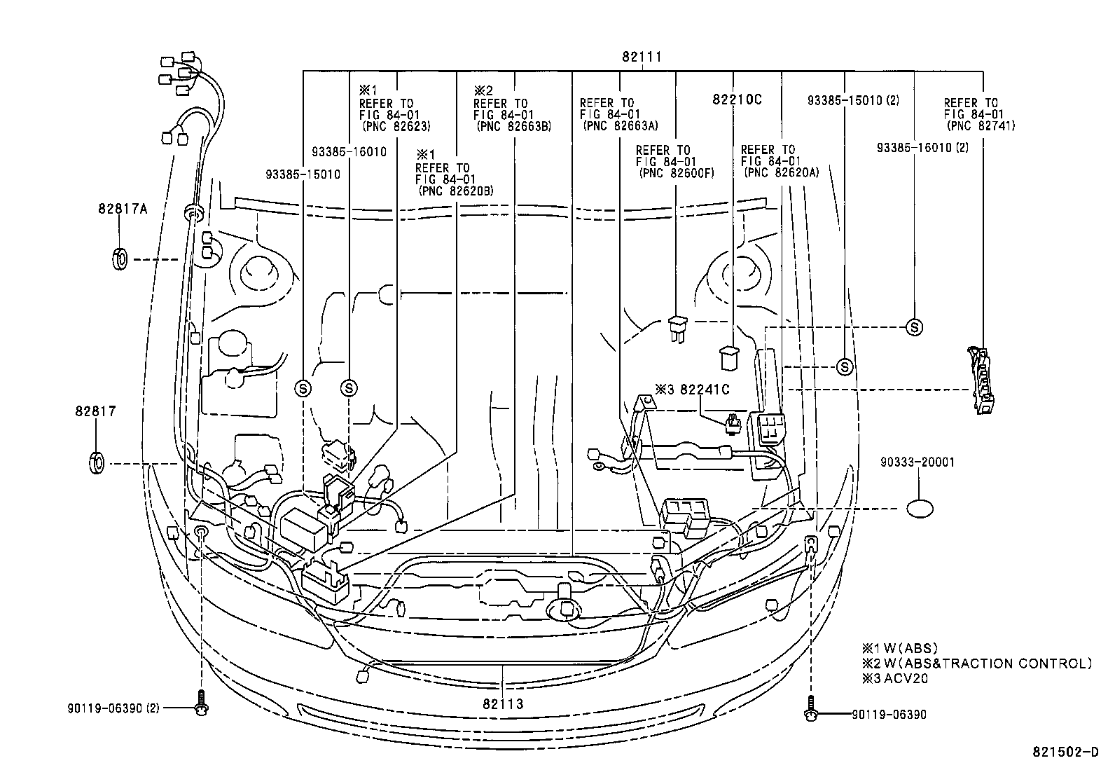 Toyota 82181-06110 WIRE, LUGGAGE ROOM, NO.1