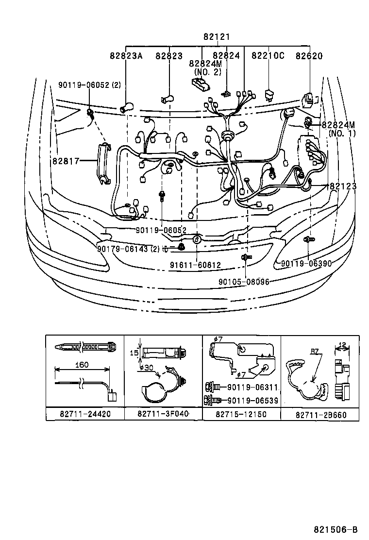 82111-13530 WIRE, ENGINE ROOM MAIN product image