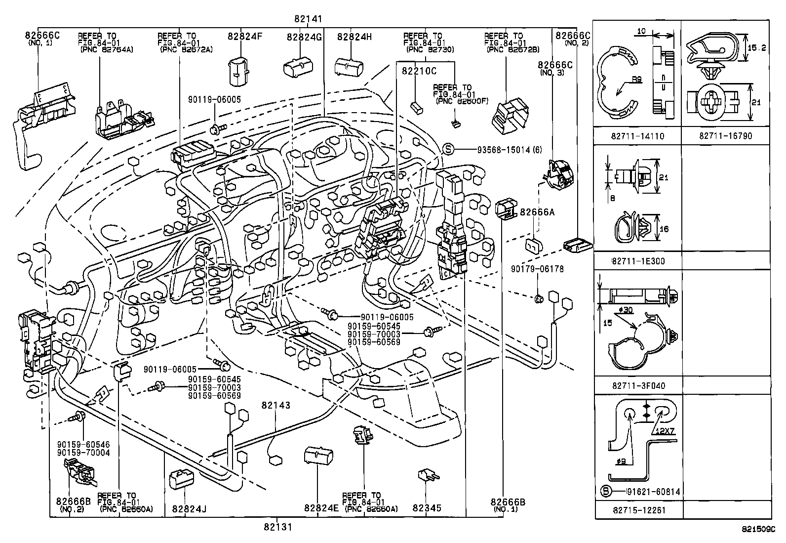 82111-13530 WIRE, ENGINE ROOM MAIN product image