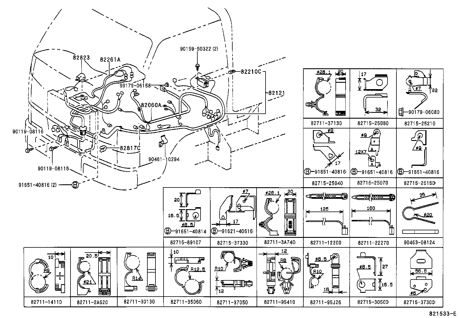 82060-26014 WIRE ASSY, ENGINE, NO.2 product image
