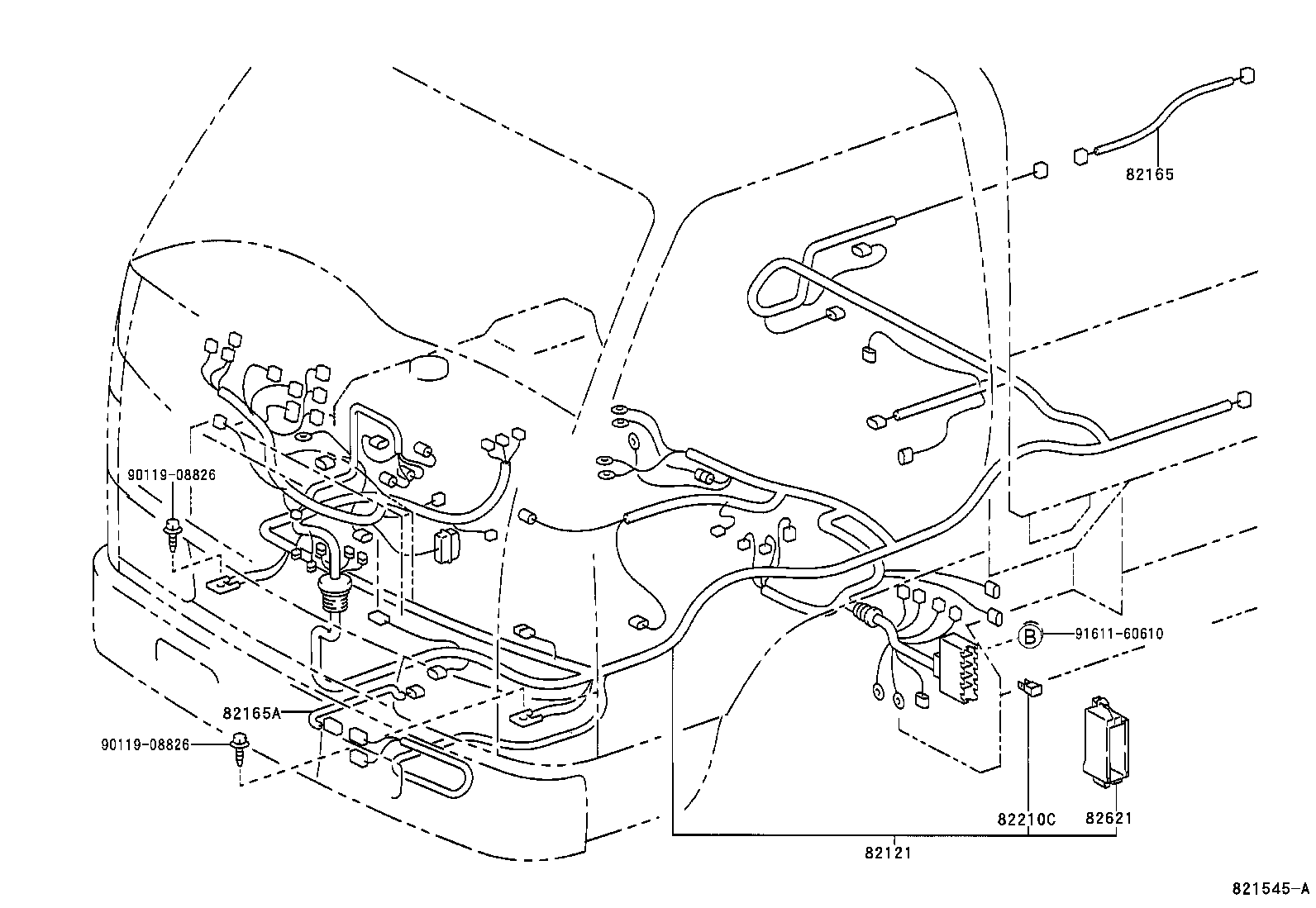 82142-37050 WIRE, INSTRUMENT PANEL, NO.2 product image
