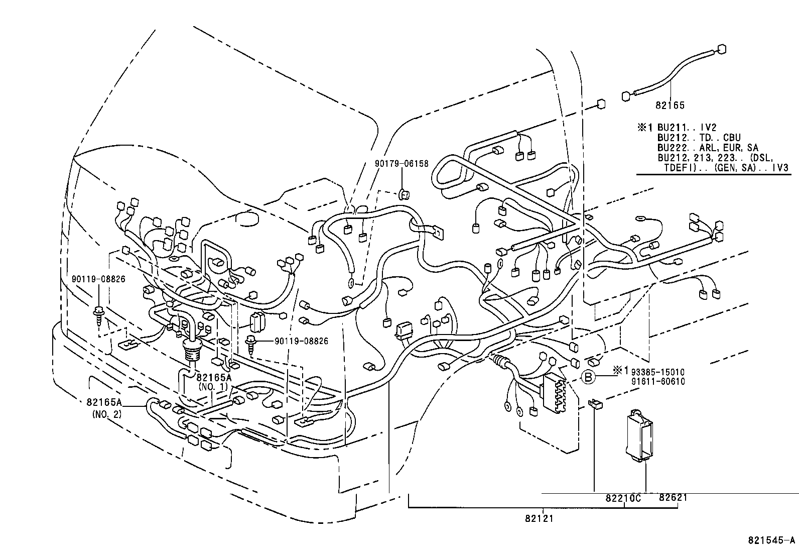 82142-37050 WIRE, INSTRUMENT PANEL, NO.2 product image