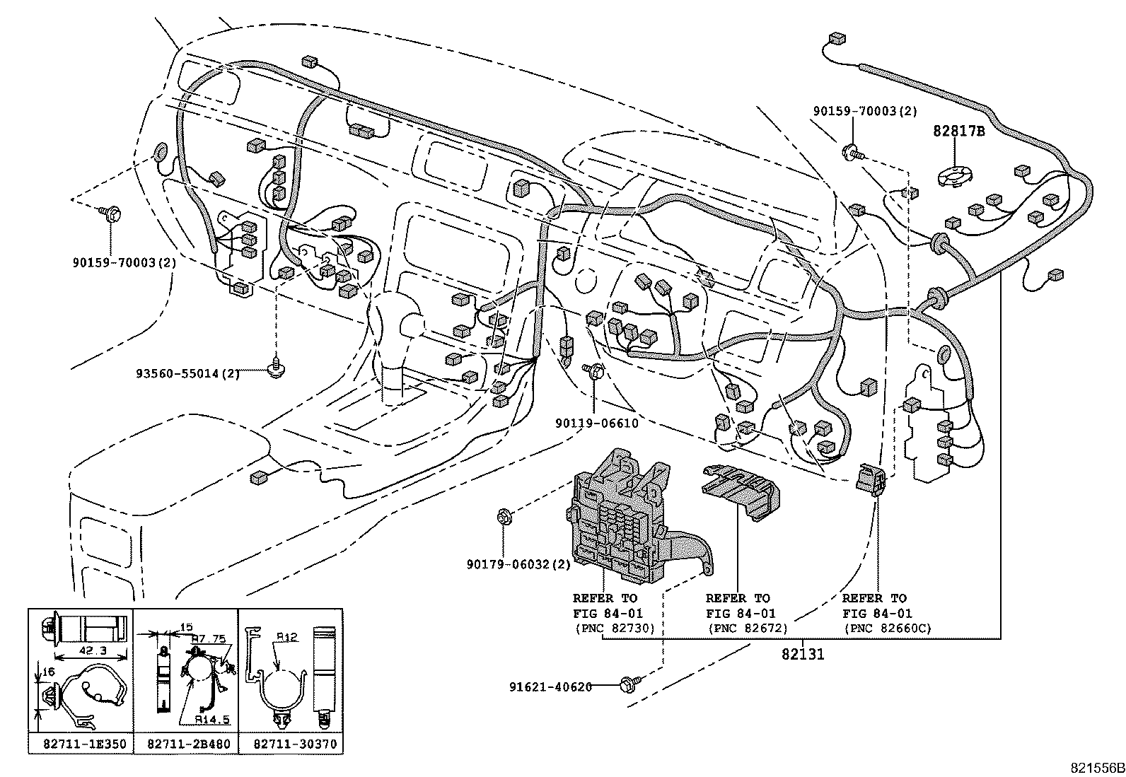 82142-33030 WIRE, INSTRUMENT PANEL, NO.2 product image