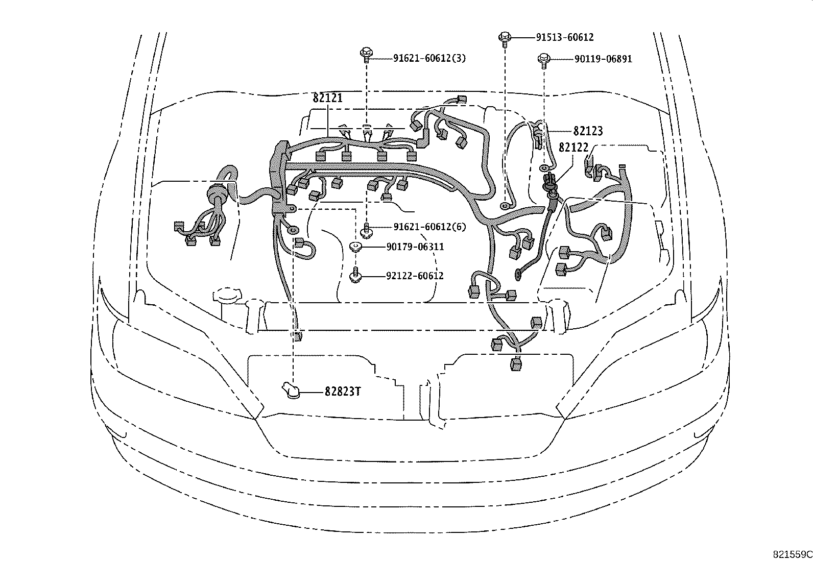 82167-32100 WIRE, SEAT, NO.1 product image
