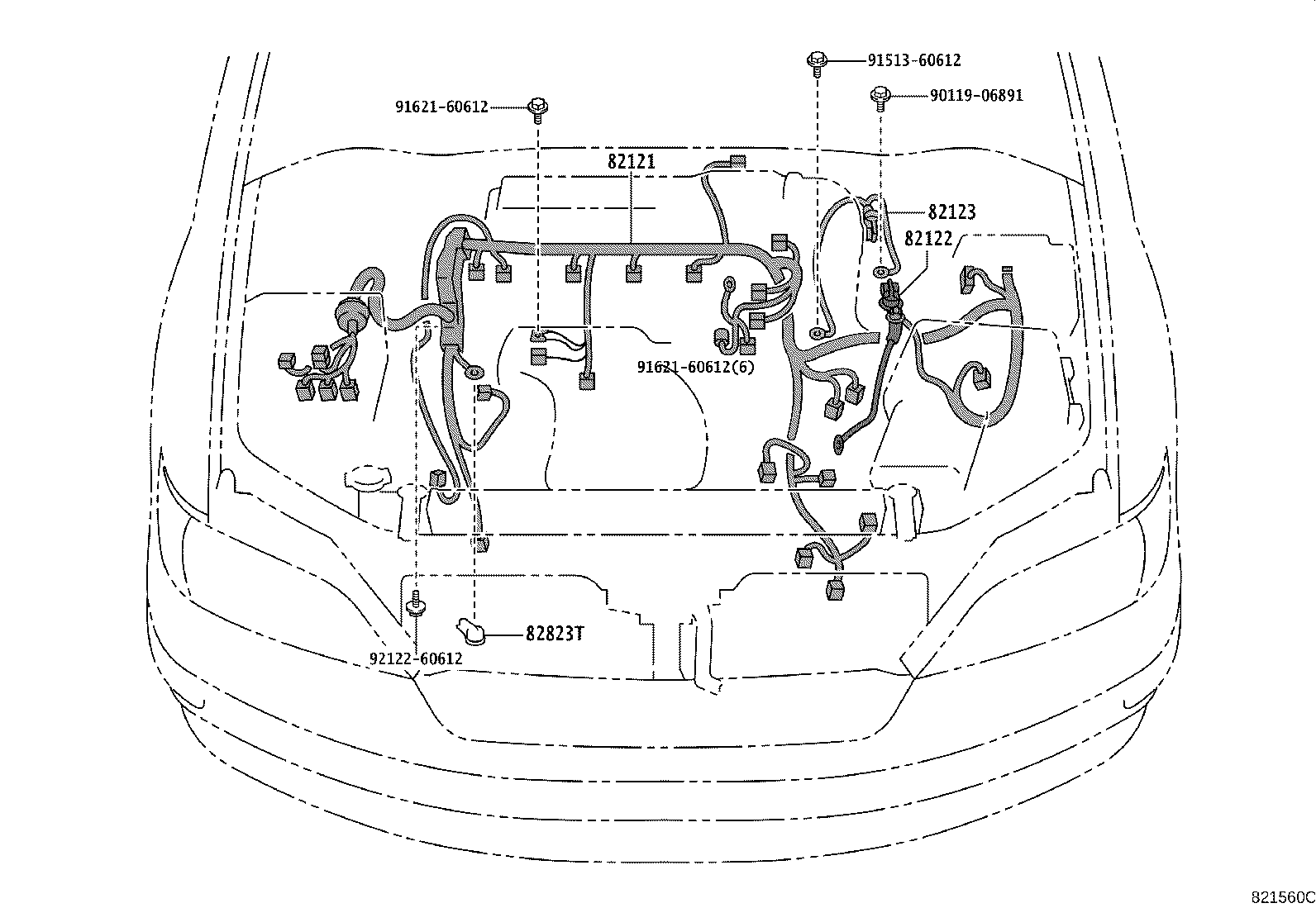 82167-32100 WIRE, SEAT, NO.1 product image