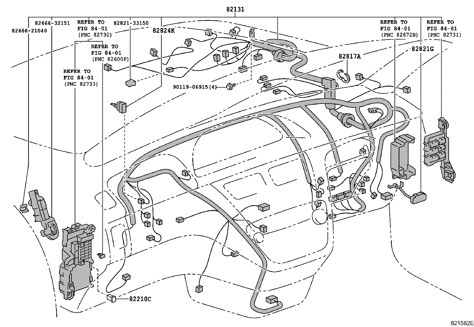 82167-32100 WIRE, SEAT, NO.1 product image