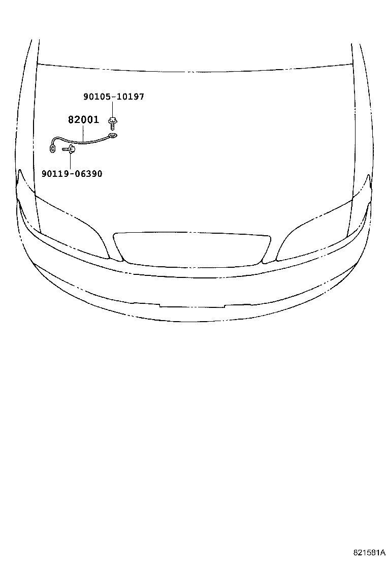 82154-44080 WIRE, REAR DOOR, NO.2 product image