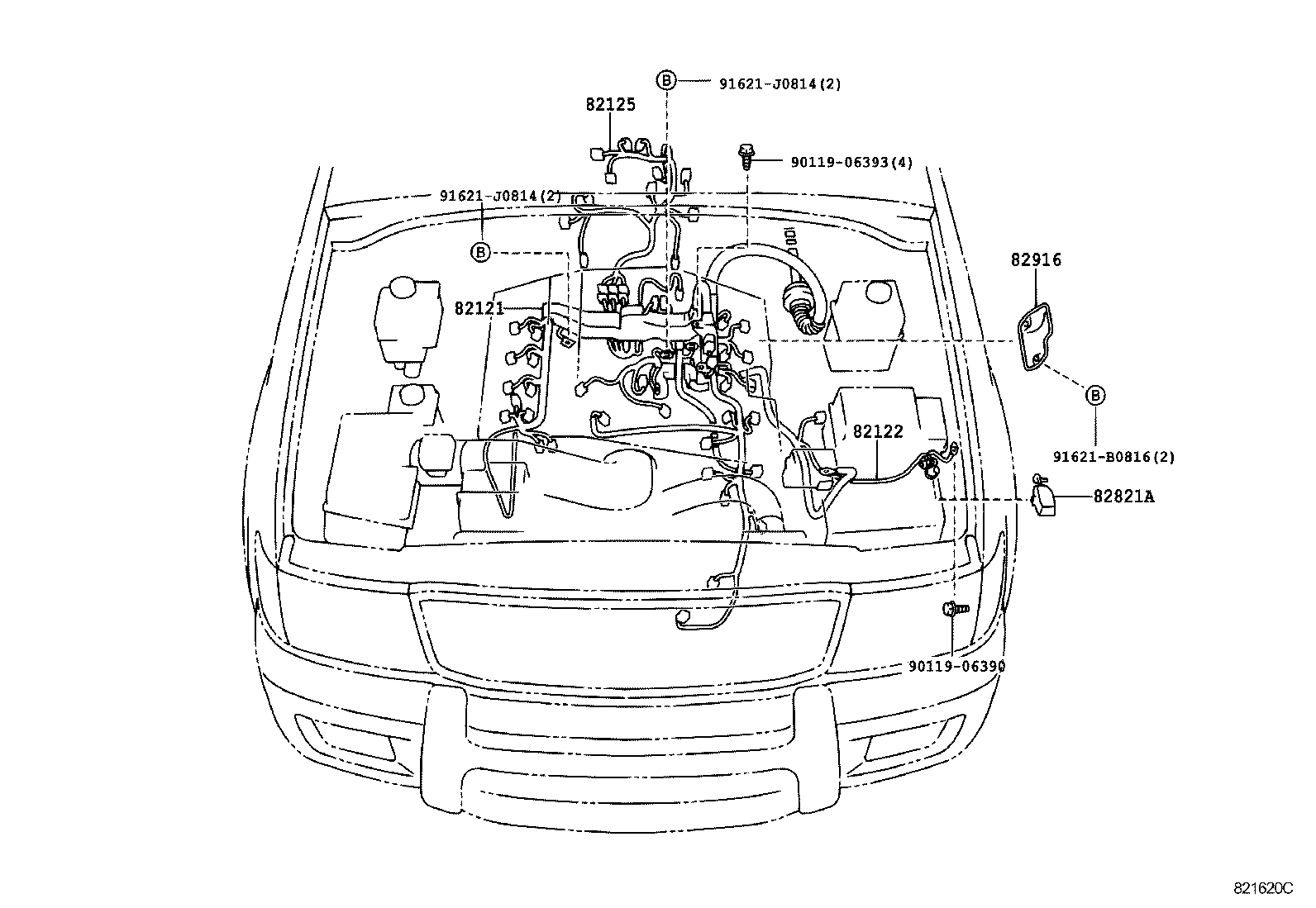 82025-60010 WIRING SUB-ASSY, FRONT SIDE product image