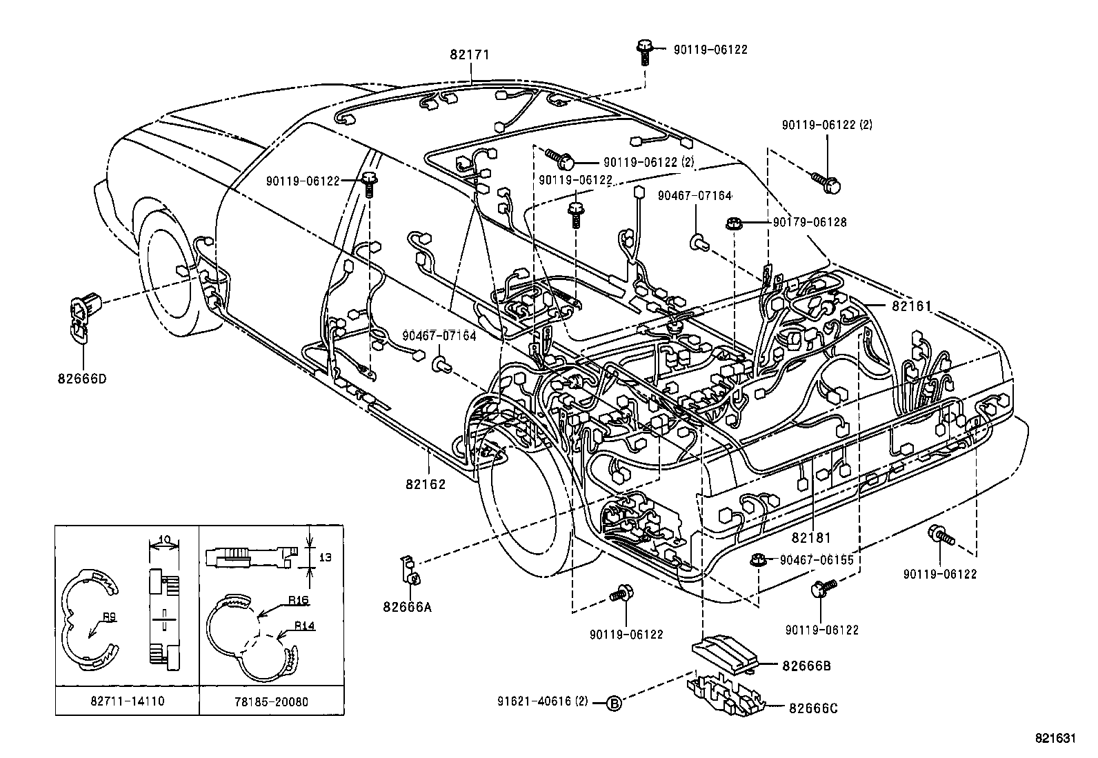 82817-5A790 PROTECTOR, WIRING HARNESS, NO.1 product image